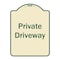 Signmission Designer Series-Private Driveway 3, Tan & Green Heavy-Gauge Aluminum, 24" x 18", TG-1824-9782 A-DES-TG-1824-9782 - alternate 1